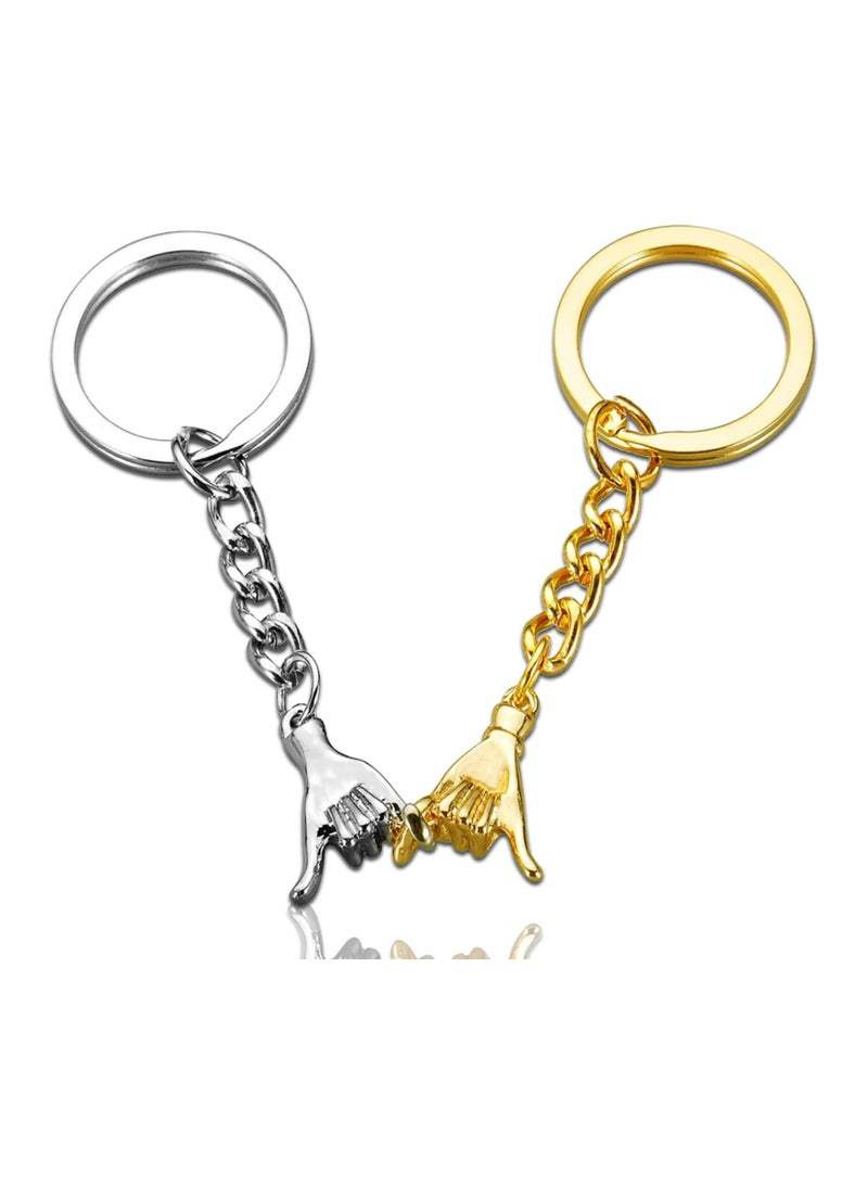 Oasisgalore Pinky Promise Keychain for Couples - Matching Anniversary & Valentine's Day Gift for Him, Her, Boyfriend, or Girlfriend - Image 1
