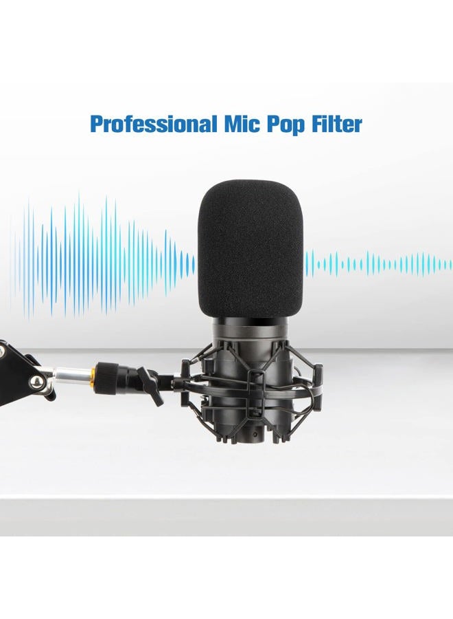 WIBOND Microphone Shock Mount with Pop Filter, Mic Anti-Vibration Suspension Shock Mount Holder Compatible for Audio Technica AT2020 AT2035 ATR2500 Mic - Image 4
