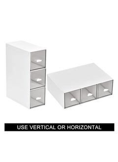 Y&D SYOSI, Desktop 3 Drawer Storage Box, Dust-proof Divided Shelves for Teabags, Stationery Pens, Cosmetics, Sturdy Box Coffee Pods, Sweeteners, Kitchen, Office, Dorm  - Image 4