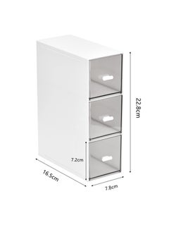 Y&D SYOSI, Desktop 3 Drawer Storage Box, Dust-proof Divided Shelves for Teabags, Stationery Pens, Cosmetics, Sturdy Box Coffee Pods, Sweeteners, Kitchen, Office, Dorm  - Image 3