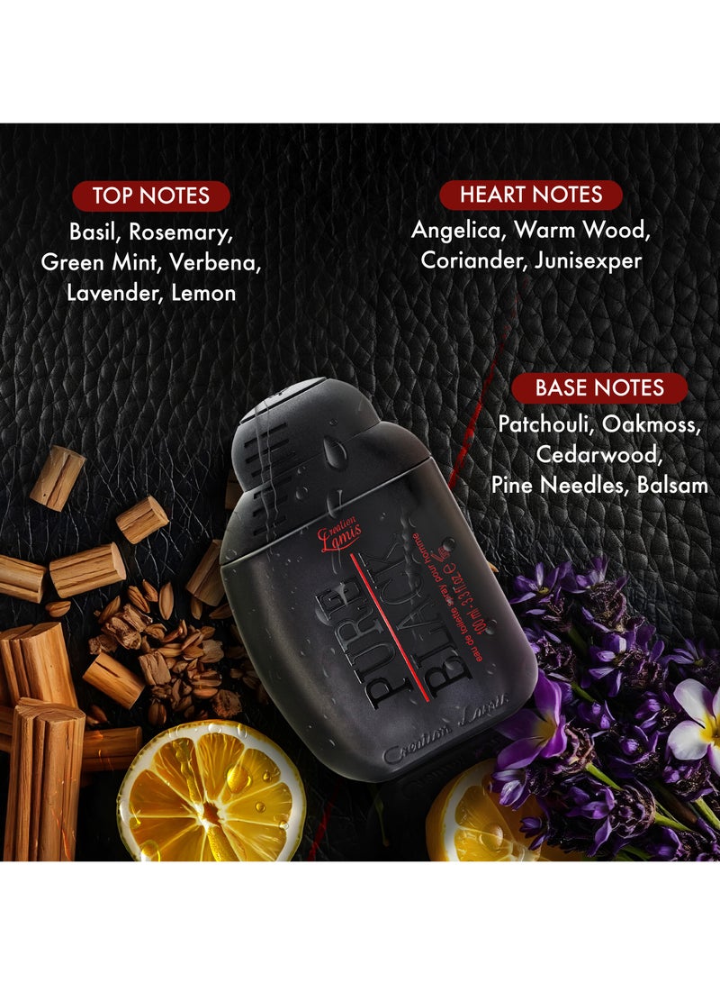 كرياشن لاميس عطر او دي تواليت بيور بلاك للرجال 100 مل - Image 4