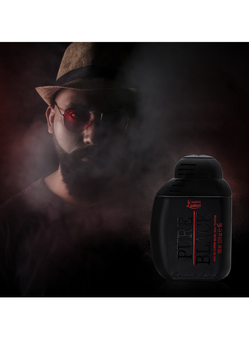كرياشن لاميس عطر او دي تواليت بيور بلاك للرجال 100 مل - Image 5