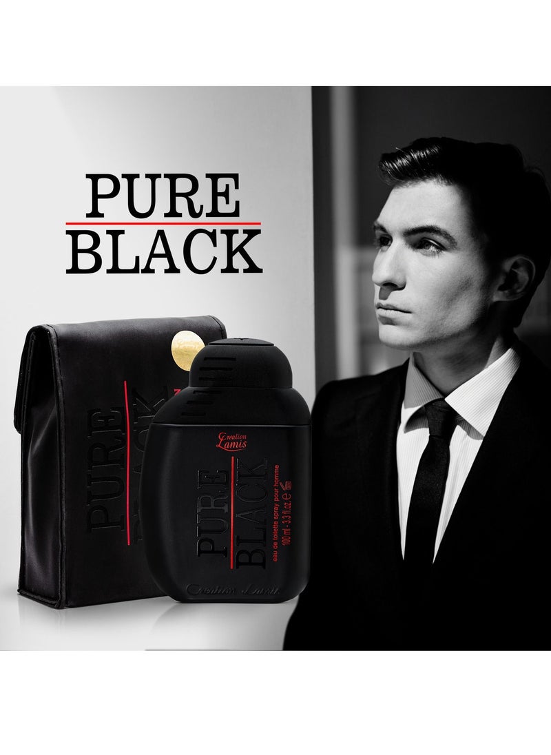 Creation Lamis Pure Black Eau de Toilette For Men 100ml  - Image 3