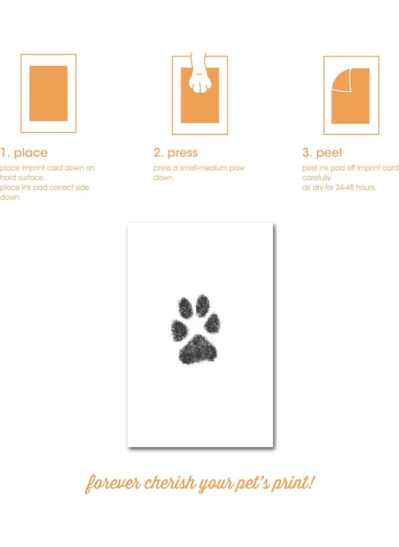 pearhead Pearhead Pet Pawprints Desk Picture Frame Pet Memorial Keepsake White Photo Frame For Pet Imprint Kit  - Image 3