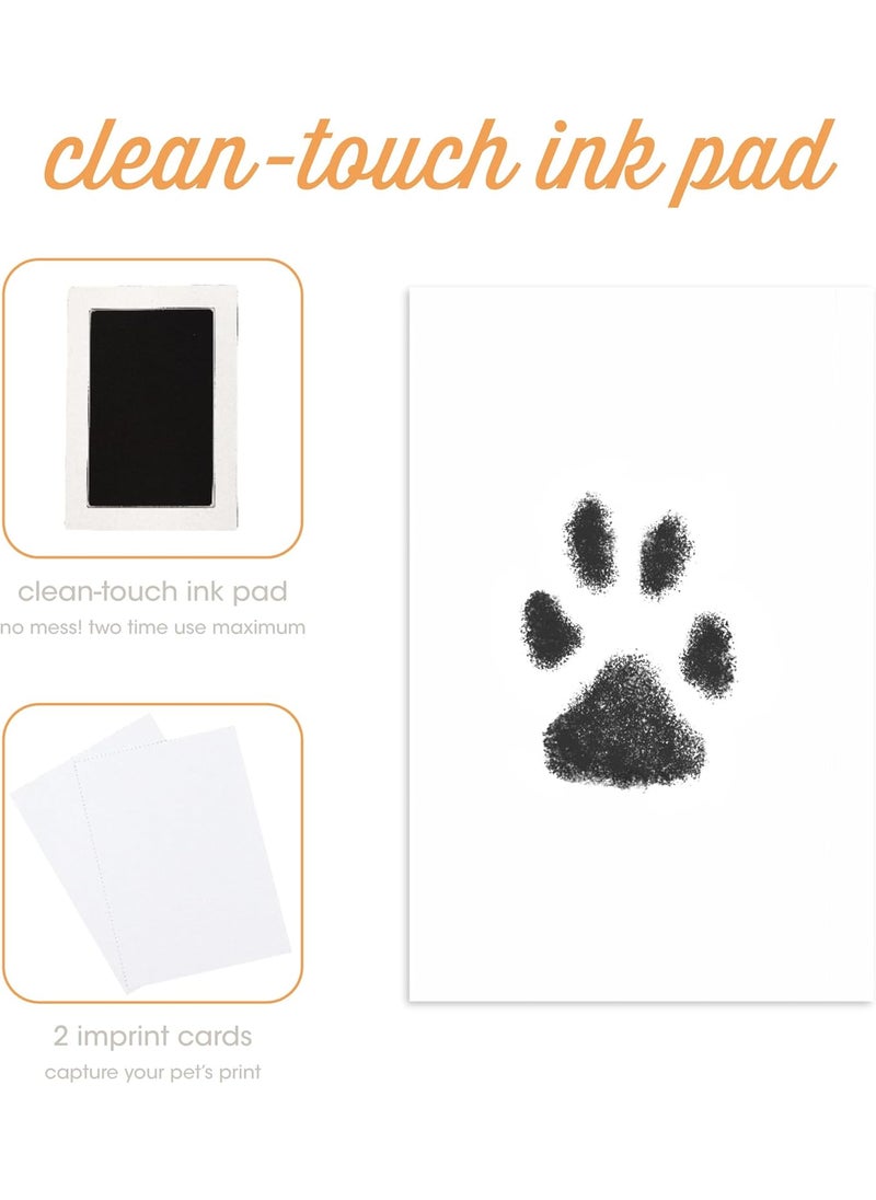 pearhead Pearhead Pet Pawprints Desk Picture Frame Pet Memorial Keepsake White Photo Frame For Pet Imprint Kit  - Image 2