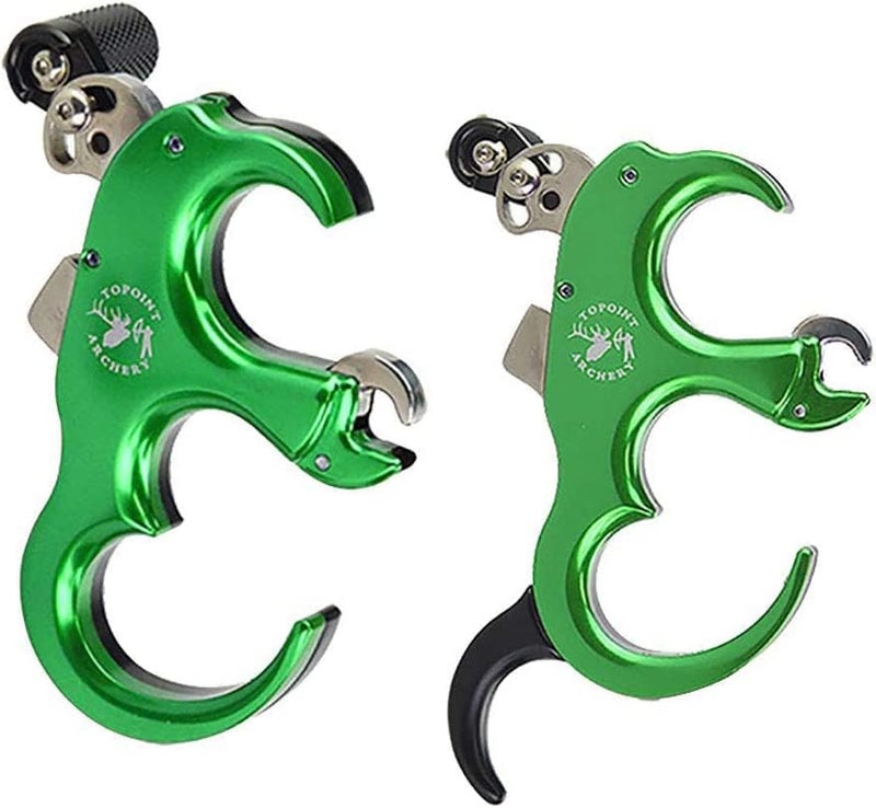 SHARROW Bow Release Aid 3/4 Fingers Automatic Archery Release Aluminium Alloy Thumb Trigger for Compound Bow Accessory - Image 1