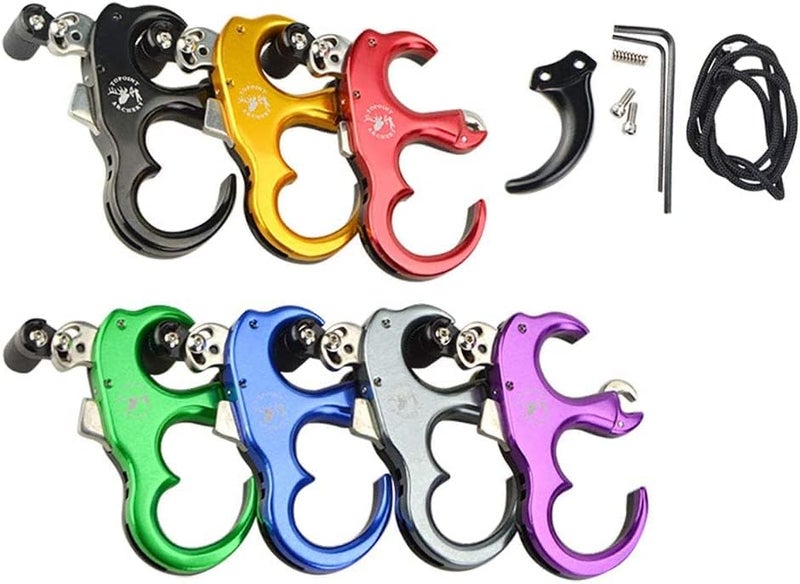SHARROW Bow Release Aid 3/4 Fingers Automatic Archery Release Aluminium Alloy Thumb Trigger for Compound Bow Accessory - Image 4