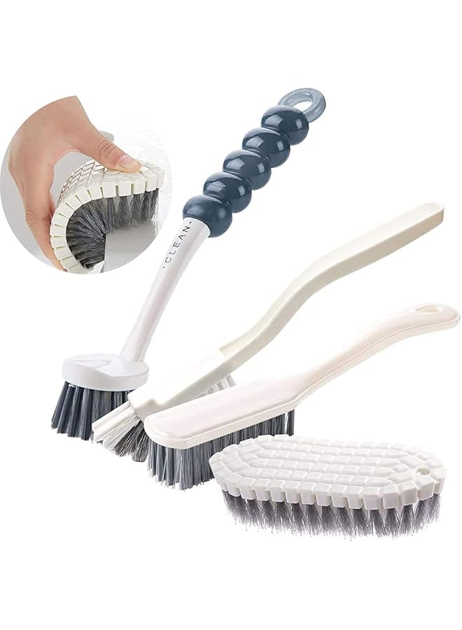 promass Cleaning Brush Set, 4 Pack Deep Cleaning Brushes for Kitchen Household Use, Kitchen Scrub Brush, Bottle Brush, Shoe Brush, Dish Scrub Brush, Corners Brush for Bathroom, Floor, Tile and Kitchen - Image 1