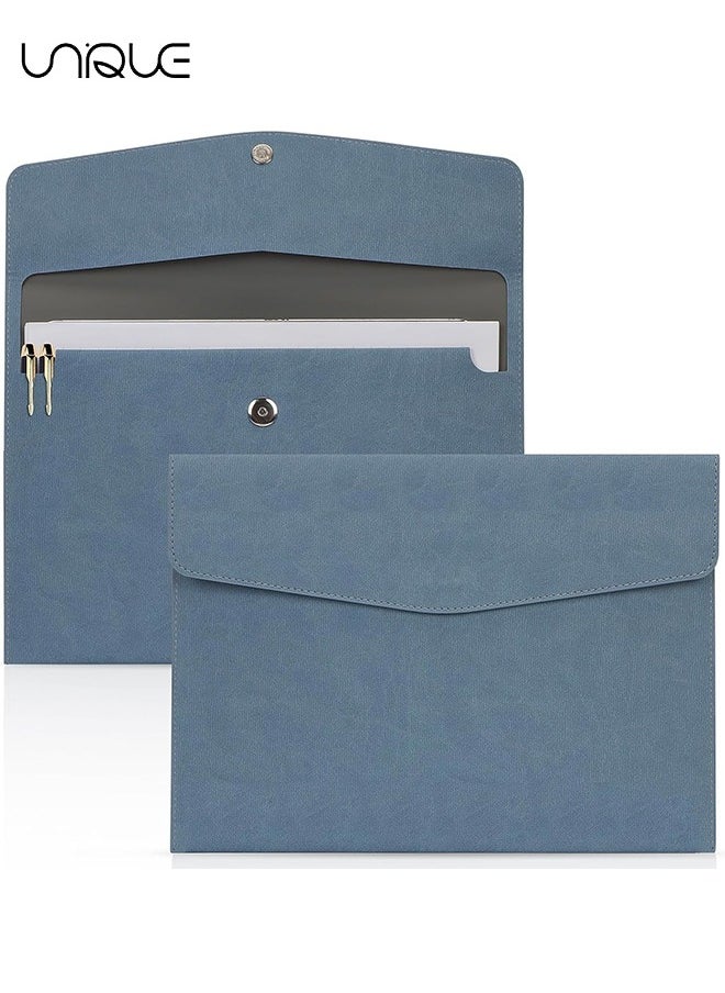 File Folder, PU Leather A4 Document Holder Organizer Filing Envelope Portfolio Case Tablet Sleeve with Magnetic Snap Closure for Home School Office Stationery (Blue) - pzsku/Z0DAA5A7C40869EF1C119Z/45/_/1712046221/f9a4c01d-6105-461c-8095-669da661e67d