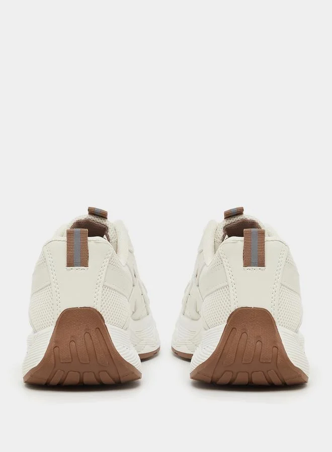 Styli Chunky Sole Lace Up Sneakers with Pull Tab