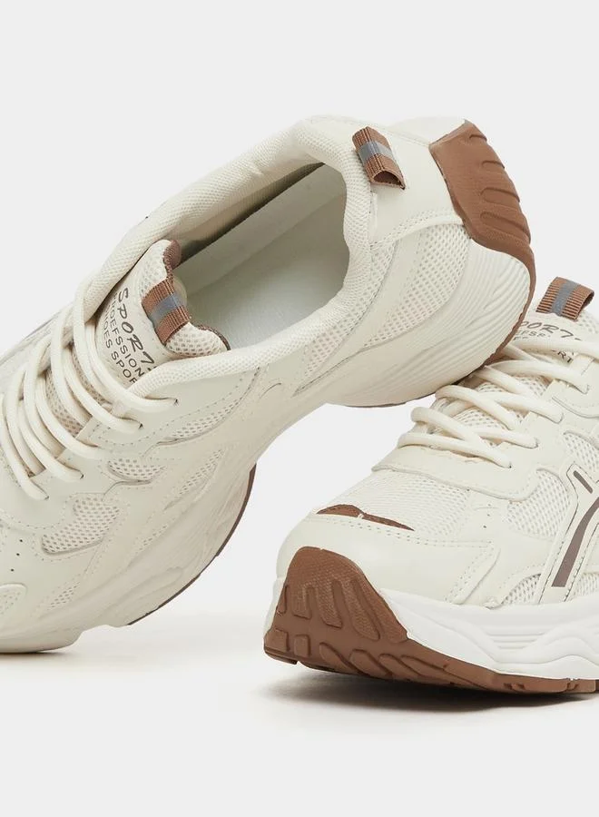 Styli Chunky Sole Lace Up Sneakers with Pull Tab