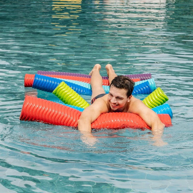 IMMERSA Jumbo Swimming Pool Noodles, Premium Soft Water-Based Vinyl Coating and UV Resistant Foam Noodles for Swimming and Floating, Lake Floats, Pool Floats for Adults and Kids. - Image 2