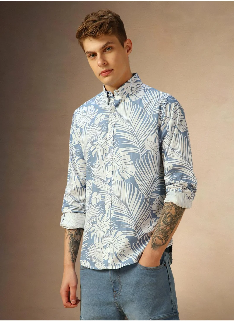 دينيس لينغو Blue Shirt For Men For Men