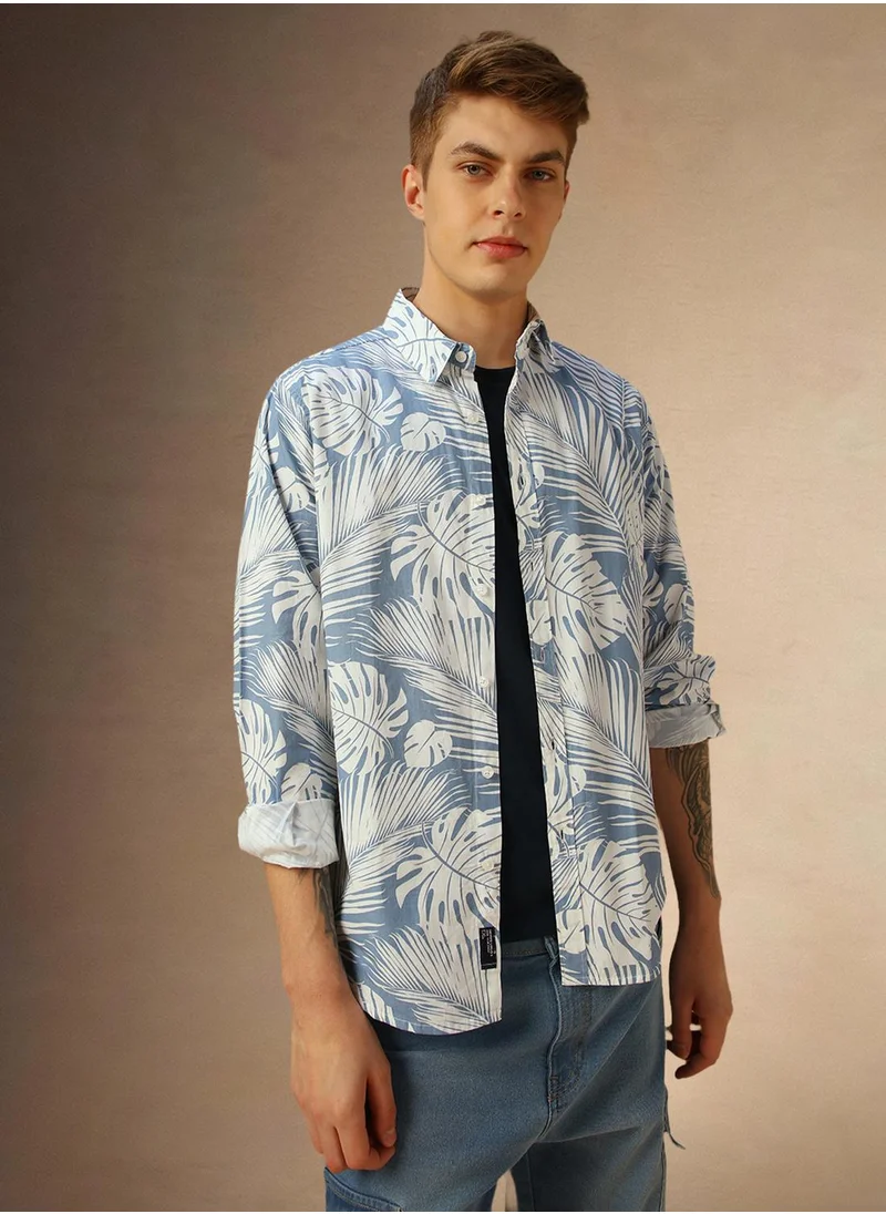 دينيس لينغو Blue Shirt For Men For Men