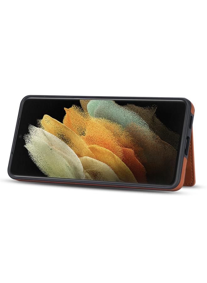 اس-توب جراب لهاتف Samsung Galaxy S21 Ultra 5G مع حامل بطاقة وسحاب - Image 5