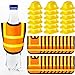 Layhit 40 Pcs Miniature Construction Party Decorations include 20 Mini Safety Hats 20 Mini Safety Vests Construction Themed Birthday Party Favors Cupcake Topper Supplies - Image 2