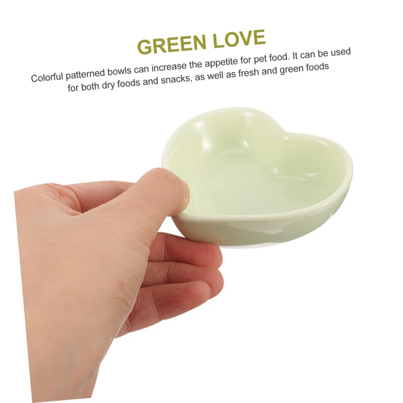 Light Green Ceramic Tip Proof Pet Food Dish For Hamsters Rabbits And Kittens - Image 4