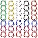 Swakuta 36 Pcs Tambourine Percussion Musical Instrument Plastic Tambourine with 4 Jingle Bells Mini Handheld Tambourine Bulk Kids Adults Noise Makers for Party School 8 Colors - Image 2