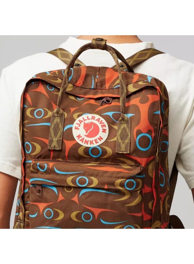 Fjallraven Kanken Art Backpack Student School Bag 16l 23200255-967 Orange Brown - Image 2
