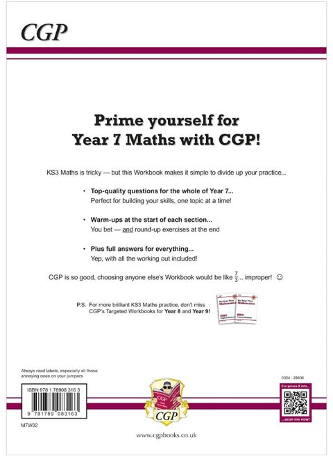 KS3 Maths Year 7 Targeted Workbook (with answers)