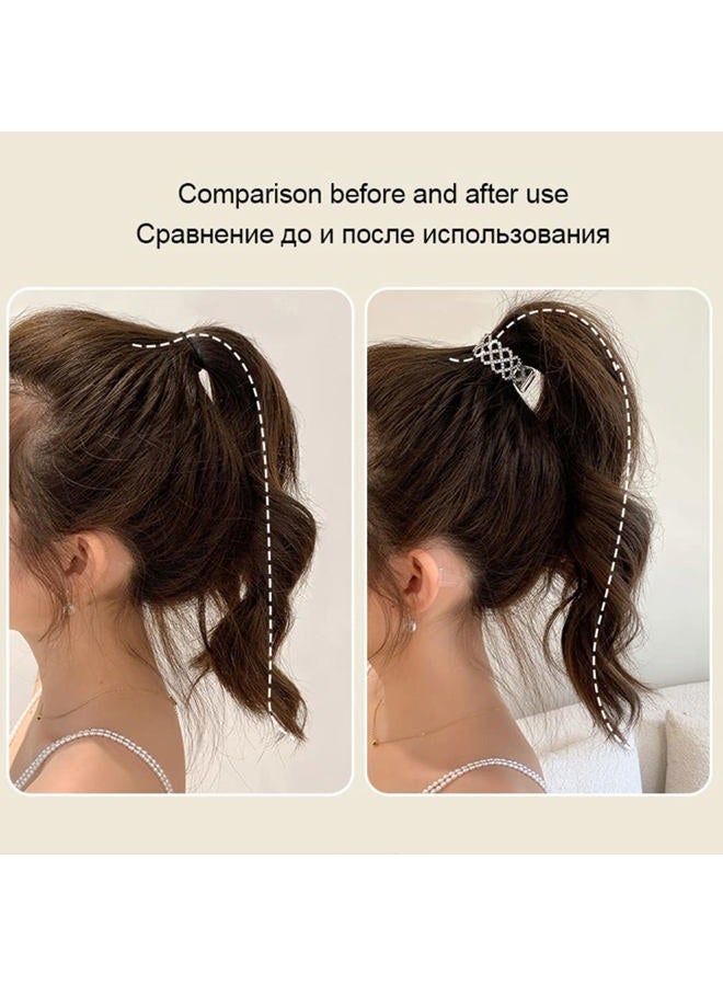 ASVNRES 2023 New Pearl Rhinestone Hair Claws Girl High Ponytail Clip Fixed Hairpin Claw Clip Advanced Sense Hair accessories Headwear for Women Men Hair Accessories Styling Jewelry Tools - Image 2