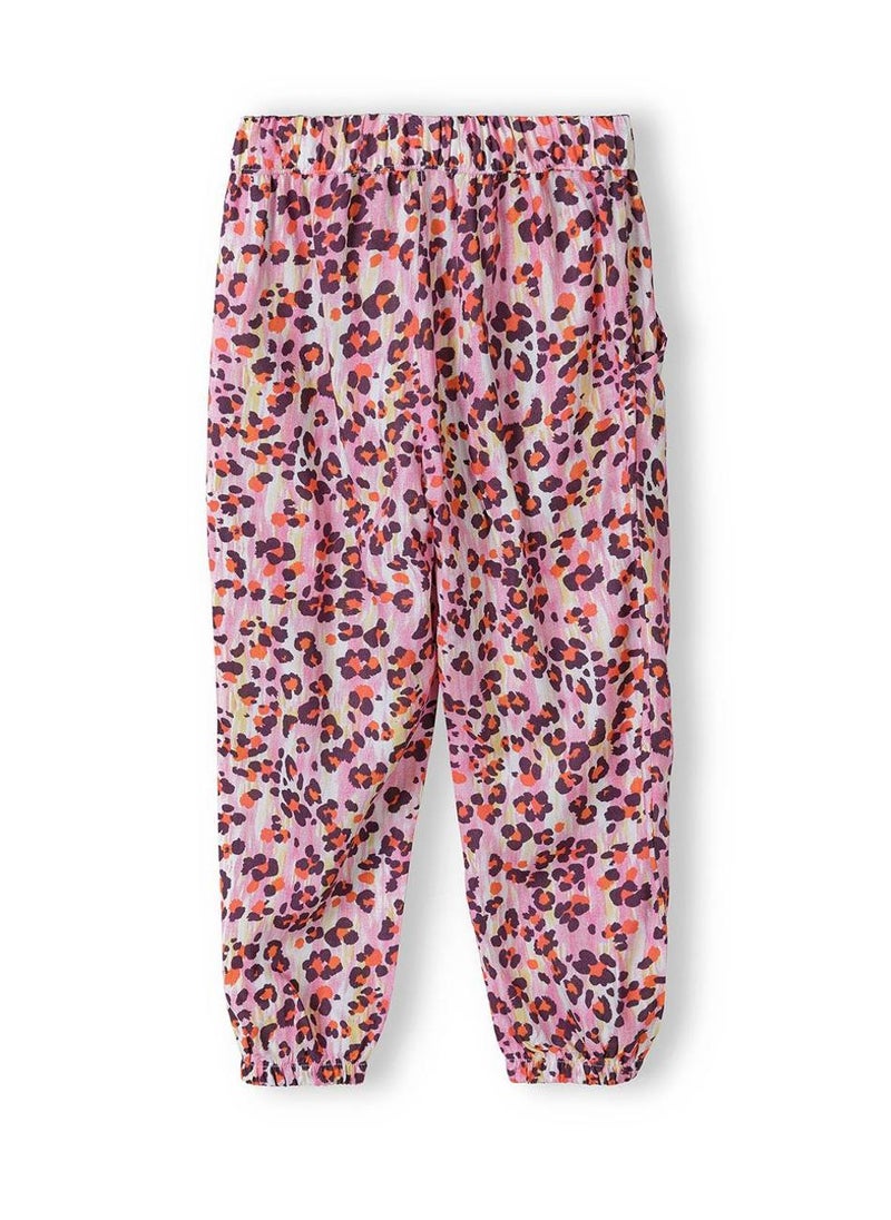 MINOTI Girls Jogger Trousers with Elastic Waist and Bold Print - Image 3