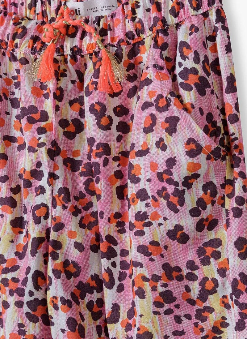 MINOTI Girls Jogger Trousers with Elastic Waist and Bold Print - Image 4