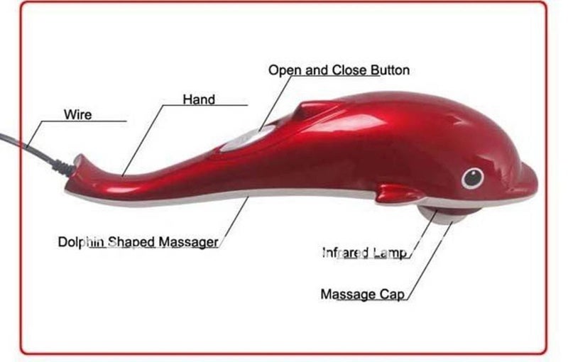 Maharsh Corded Electric Big Dolphin Infrared hammer for Full Body Massager Pain Relief Muscle Relax (Colour May Vary) - Image 4