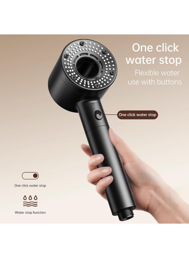 sokany Handheld Showers Head, High Pressure 5-Settings Filtered Shower Head with on off Switch, Multifunctional Massage Shower Power Shower Drivse Turbo Showerhead - Image 4