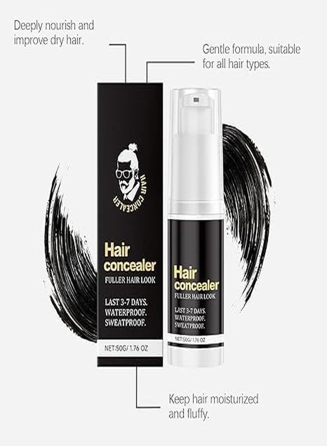 SYLVERA Hair Concealer Black – Waterproof Mascara Wand Root Touch-Up for Men & WomenTemporary Grey Coverage & Precision Corrector Sweat-Proof, Anti-Perspiration Formula | Available in Black & White Shades (1) - Image 3