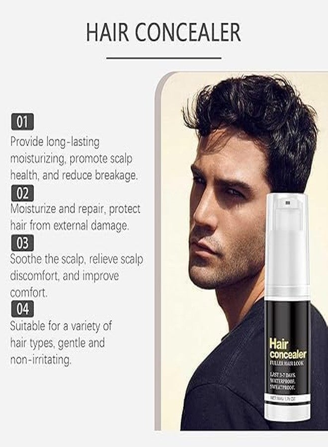 SYLVERA Hair Concealer Black – Waterproof Mascara Wand Root Touch-Up for Men & WomenTemporary Grey Coverage & Precision Corrector Sweat-Proof, Anti-Perspiration Formula | Available in Black & White Shades (1) - Image 5