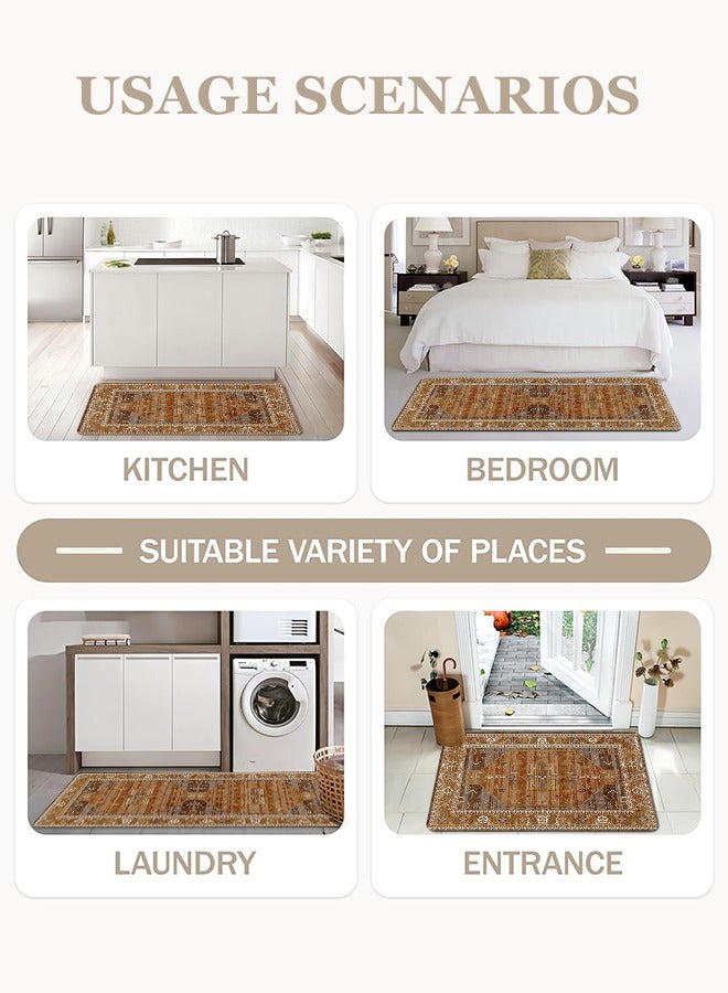 2 PCS Kitchen Floor Mats Rugs Set, Cushion Floor Carpet, Waterproof, Oil Resistant and Anti-Fatigue PU Standing Mat for Kitchen, Floor, Office, Sink, Laundry 45*75CM+45*120CM - Image 4