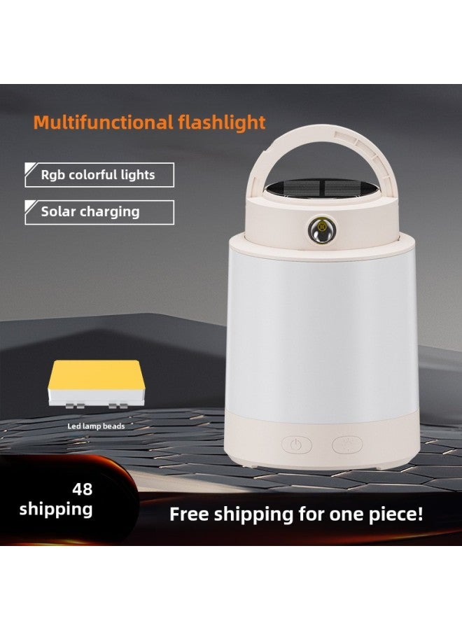 Outdoor Multifunctional Camping Lamp Tent Lamp Charging Split Lamp One Lamp Dual-purpose Multi-light Solar Work Lamp-Color:Qb-y109 Standard Model (light + Data Cable + Packaging)  - Image 1