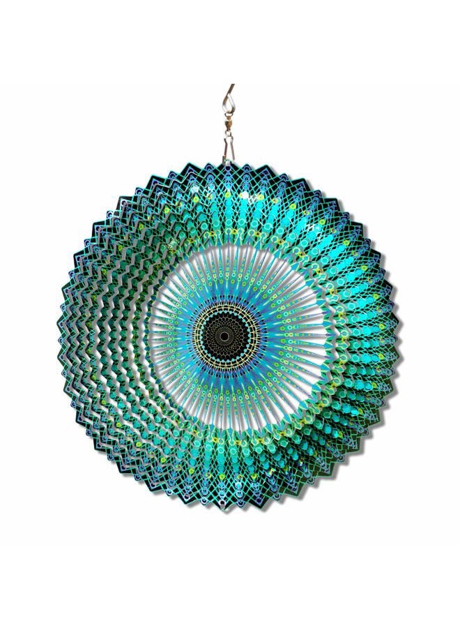 FONMY Wind Spinner Mandala Starry Sky 12 inch 3D Stainless Steel Laser Cut Metal Art Geometric Pattern - Hanging Wind Spinner, Kinetic Yard Art Decorations - Indoor/Outdoor Décor - Image 1