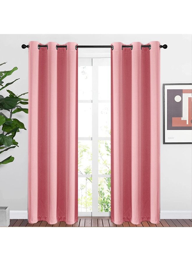 Arabest 2-pack curtains, treated curtains, grommets, heat-insulating blackout curtains, off-white 100x200cm - Image 1