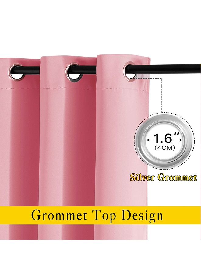 Arabest 2-pack curtains, treated curtains, grommets, heat-insulating blackout curtains, off-white 100x200cm - Image 2