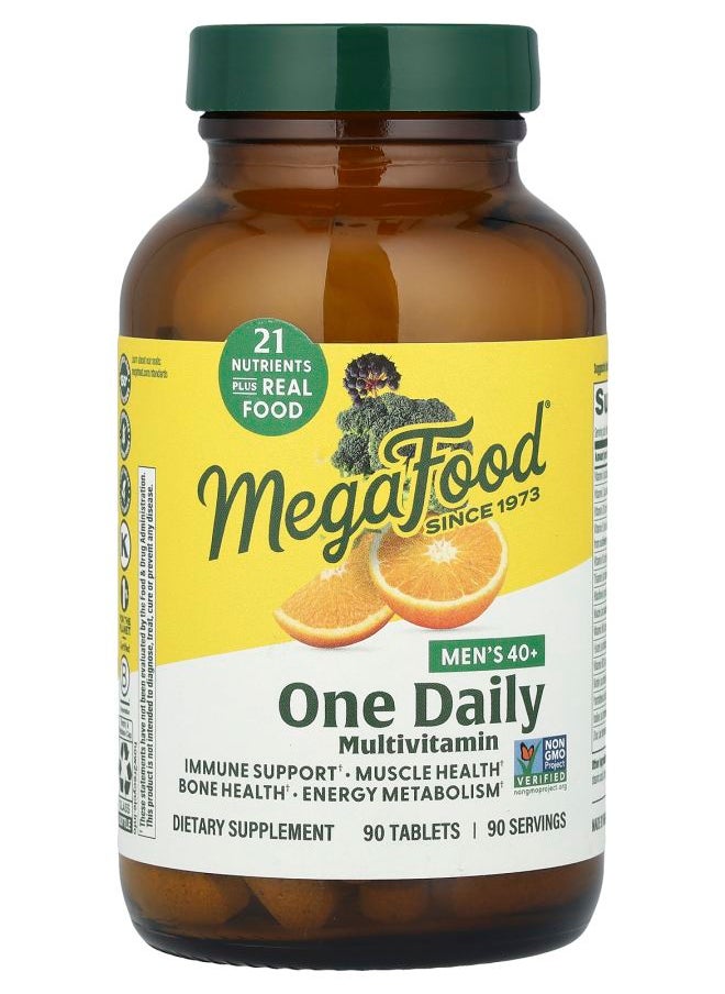MegaFood Men's 40+ One Daily Multivitamin 90 Tablets 