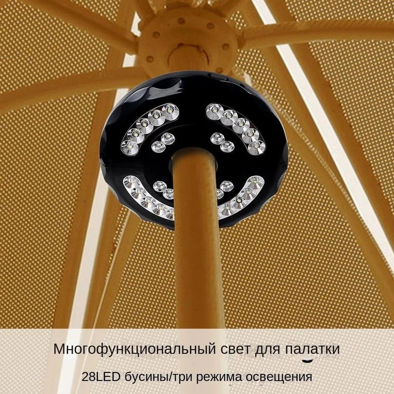 Outdoor light, sun umbrella light, courtyard sunshade umbrella light, beach umbrella, stall top light, tent umbrella, 28LED, Rome - Image 3