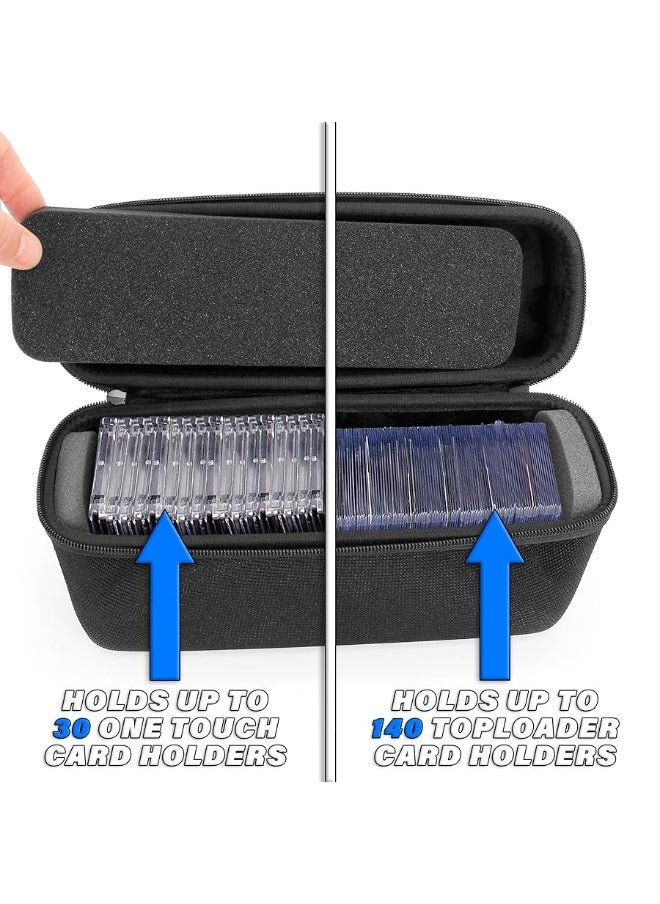 CASEMATIX - CASEMATIX Graded Card Case Compatible with 30+ BGS PSA Graded Sports Trading Cards or 140+ Top Loader Card Storage Case with Scratch Resistant Custom Card Carrying Case Interior - Image 1