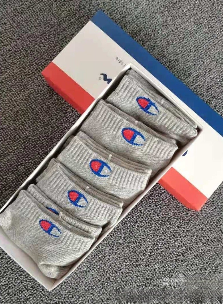 Champion 5 Pack Ankle Crew Socks  - Image 2