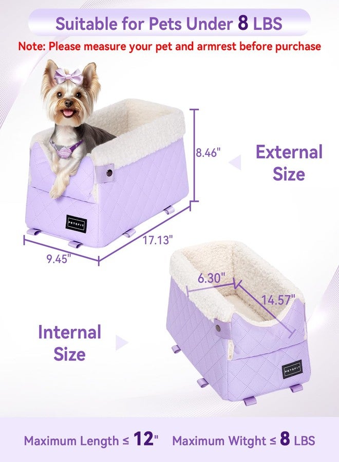 بتس فيت مقعد سيارة للقطط من PETSFIT مزود بخطافات حماية آمنة، ومقعد سيارة للكلاب مع وحدة تحكم مركزية وأحزمة أمان مُحسّنة، ووسادة قابلة للغسل، ومقاعد سيارة للكلاب الصغيرة التي يصل وزنها إلى 9 أرطال (بنفسجي) - Image 3