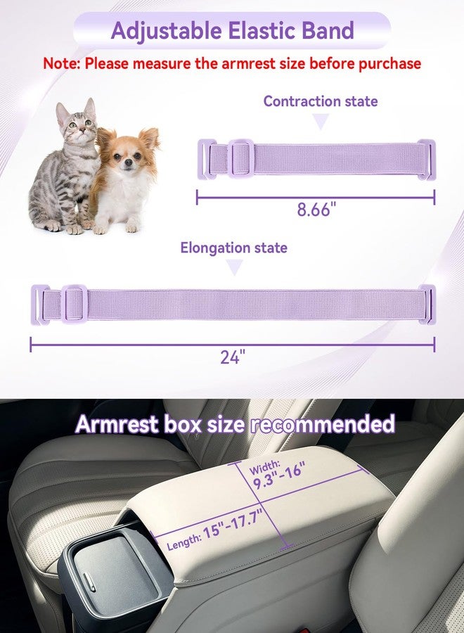 بتس فيت مقعد سيارة للقطط من PETSFIT مزود بخطافات حماية آمنة، ومقعد سيارة للكلاب مع وحدة تحكم مركزية وأحزمة أمان مُحسّنة، ووسادة قابلة للغسل، ومقاعد سيارة للكلاب الصغيرة التي يصل وزنها إلى 9 أرطال (بنفسجي) - Image 5