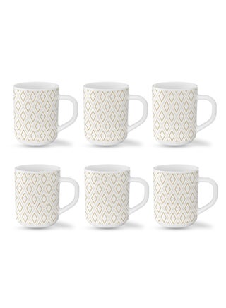 Angel Gold 6 Piece Opalware Plano Tea & Coffee Mug Set 240 ML |  Microwave & Dishwasher Safe | Freeze Resistant - pzsku/Z0DAB8BBDD99220095289Z/45/_/1728394222/1d28dc4a-3ee5-444b-a01c-b28cf237f2d9