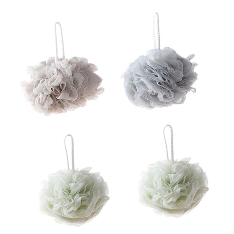 4 Pack Exfoliating Loofah Sponges Body Scrubber Shower Puff For Bath And Makeup - Image 2
