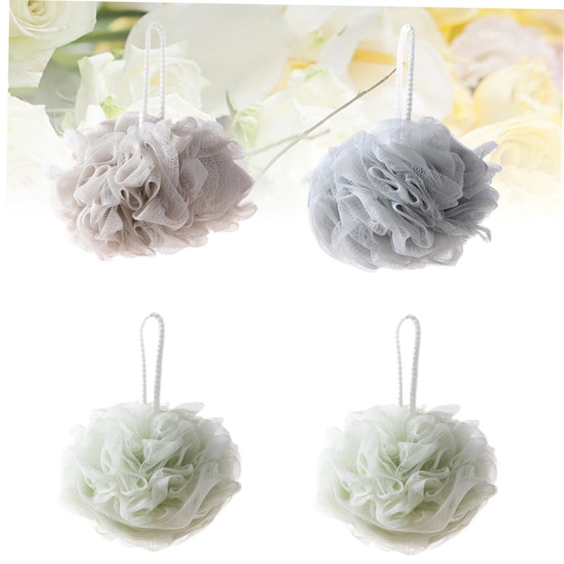 4 Pack Exfoliating Loofah Sponges Body Scrubber Shower Puff For Bath And Makeup - Image 5