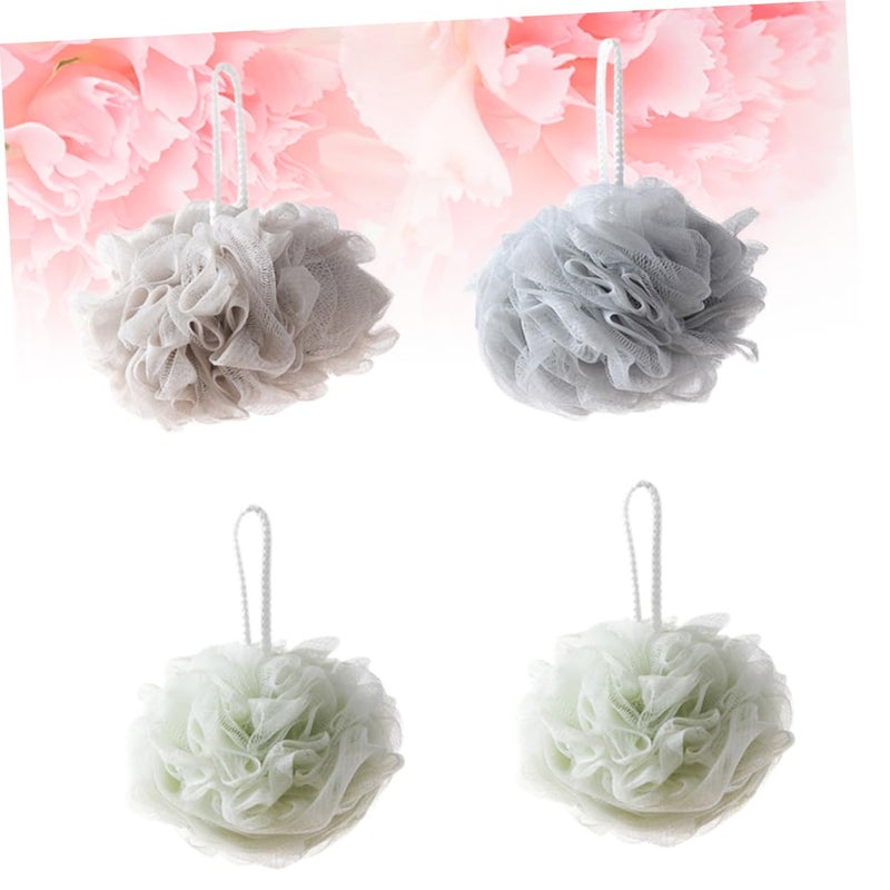 4 Pack Exfoliating Loofah Sponges Body Scrubber Shower Puff For Bath And Makeup - Image 4