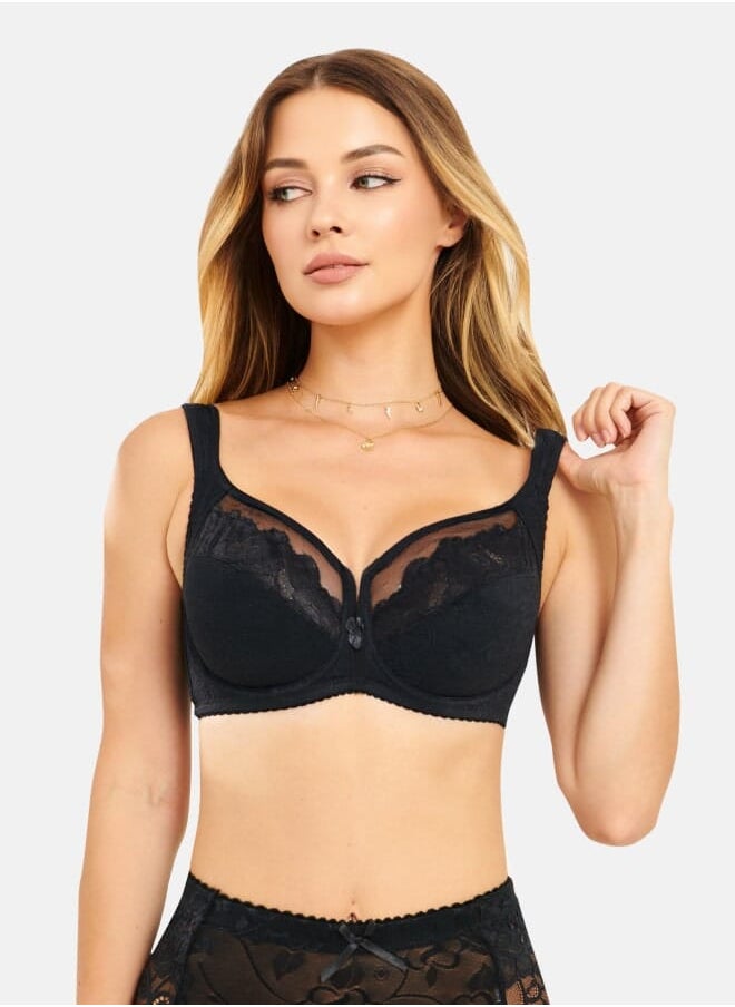 Every Woman Knows - Bust Lifting Wireless Bra with Wide Adjustable Straps and No Underwire 36-48 DEF - Image 1