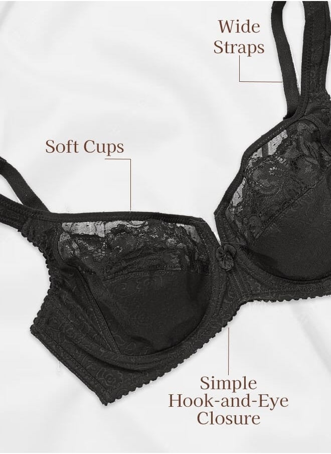 Every Woman Knows - Bust Lifting Wireless Bra with Wide Adjustable Straps and No Underwire 36-48 DEF - Image 1