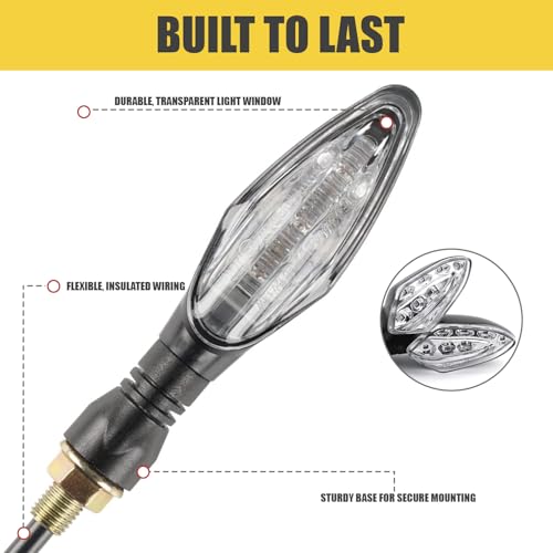 Pivalo Bike Indicator LED Bulb with Super Bright Front and Back Turn Signal Light Compatible for -125/200/250/390 Duke RC (Set of 2, Yellow) - Image 3