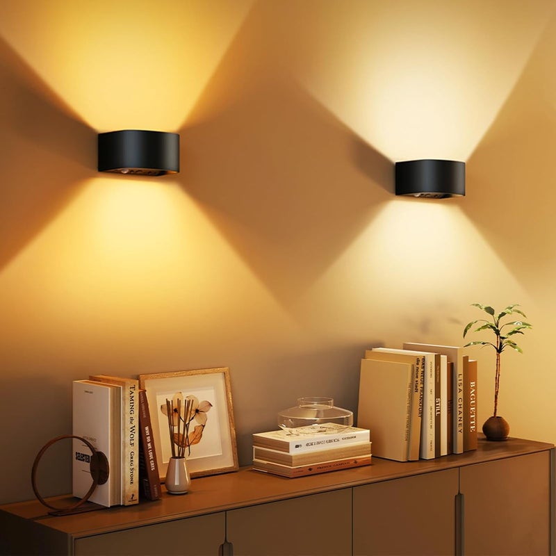 Tobeape Motion Sensor Wall Sconce with Remote, 5000mAh Battery Operated Rechargeable Wall Light Night Light with 3 Color Temps, Wireless LED Wall Mounted Lamp Indoor for Living Room Bedroom Bedside - Image 1